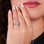 Halo Diamantring 750/18 K Weissgold 0.99 ct G/si - RI-6444-02-WG