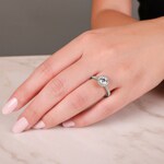 Halo Diamantring 750/18 K Weissgold 0.99 ct G/si - RI-6444-02-WG