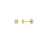 Halo Ohrstecker 375/9 K Gelbgold mit Lab Grown Diamanten 0.11 ct