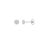 Halo Ohrstecker 375/9 K Weissgold mit Lab Grown Diamanten 0.18 ct