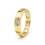 Herrenring 375/9 K Gelbgold mit Lab Grown Diamant 0.10 ct