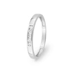 Herrenring 375/9 K Weissgold mit Lab Grown Diamanten 0.15 ct