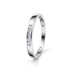 Herrenring 375/9 K Weissgold mit Lab Grown Diamanten 0.15 ct