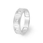 Herrenring 375/9 K Weissgold mit Lab Grown Diamanten 0.30 ct