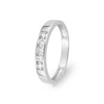 Bague or gris 375/9 ct avec diamants de laboratoire 0.35 ct