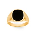Herrenring 750/18 K Gelbgold mit Onyx - PR03697-15-GG