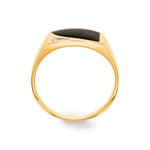 Men's Ring 750/18 K Yellow Gold with Onyx and Diamond 0.005 ct H/si - PR05348-15-GG