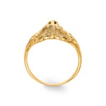 Herrenring 750/18 K Gelbgold mit Rubin und Diamanten 0.03 ct H/si, Löwe - PR11835-2-GG