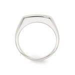 Bague pour hommes Argent 925 rhodié avec zircone 2.5mm - 337283.1