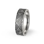 Herrenring Quantum 925 Silber mit Ornament - RI-1907700-925