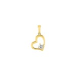 Herzanhänger 375/9 K Gelbgold mit Zirkonia