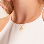 Heart Pendant 750/18 K Yellow and White Gold, Infinity - 648642