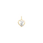 Herzanhänger 750/18 K Gelb- und Weissgold, Schutzengel