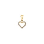 Herzanhänger 750/18 K Gelbgold mit Diamanten 0.11 ct H/si