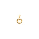 Heart Pendant 750/18 K Yellow Gold with Diamonds 0.15 ct H/si - AN-23168-GG
