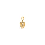 Heart Pendant 750/18 K Yellow Gold with Diamonds 0.15 ct H/si - AN-23168-GG