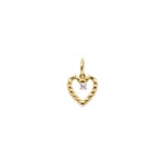 Herzanhänger 750/18 K Gelbgold mit Zirkonia - 673161Z