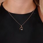 Herzanhänger 750/18 K Roségold mit Diamanten 0.05 ct H/si - AN-46440-RG