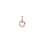 Herzanhänger 750/18 K Roségold mit Diamanten 0.13 ct H/si