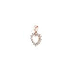 Heart Pendant 750/18 K Rose Gold with Diamonds 0.26 ct H/si - AN-43479-03-RG