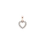 Herzanhänger 750/18 K Roségold mit Diamanten 0.26 ct H/si