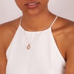 Heart Pendant 750/18 K Rose Gold with Diamonds 0.75 ct H/si - AN-23172-RG