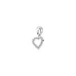 Herzanhänger 750/18 K Weissgold mit Diamanten 0.11 ct H/si - PP20159-01-WG