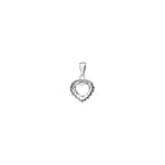 Heart Pendant 750/18 K White Gold with Diamonds 0.15 ct H/si - AN-23168-WG