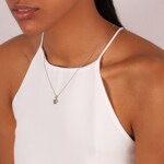 Heart Pendant 750/18 K White Gold with Diamonds 0.31 ct H/si - AN-23169-WG