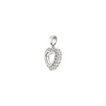 Heart Pendant 750/18 K White Gold with Diamonds 0.31 ct H/si - AN-23169-WG