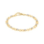 Herzarmband 750/18 K Gelbgold mit Diamanten 0.59 ct H/si