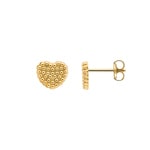Herzohrstecker 750/18 K Gelbgold