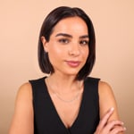 Heart Stud Earrings 750/18 K White Gold with Amethyst and Diamonds 0.04 ct H/si - OR-70303-AME-WG