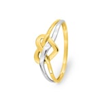 Herzring 375/9 K Gelbgold bicolor - 09AJ93B