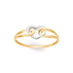 Heart Ring 375/9 K Yellow Gold two-tone - 197053.03