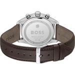 Hugo Boss Grand Prix Chronograph Leather Brown / Green & Silvery  - 1514342