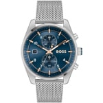 Hugo Boss Skytraveller Chronograph Silbrig / Blau