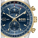 Hugo Boss Skytraveller Pro Chronograph Brown / Silvery & Blue - 1514346