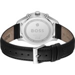Hugo Boss Stratus Chrono Leder Schwarz / Silbrig  - 1514326