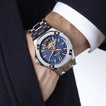 Jaguar Balancier Automatique Argenté / Bleu 44mm - J1007/2