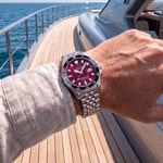 Jaguar Ceramic Diver Argenté / Rouge - J1054/4