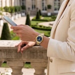 Jaguar Connected Lady Bicolor Goldig / Blau 37mm - J982/H