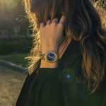 Jaguar Connected Lady Goldig / Blau 37mm - J983/3