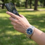 Jaguar Connected Lady Silbrig / Blau 37mm - J980/J