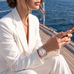 Jaguar Connected Lady Silbrig / Rosa 37mm - J980/H