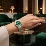 Jaguar Diplomatic Chronographe Lady Argenté / Vert - J1053/4