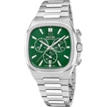 Jaguar Rondcarre Chronograph Silbrig / Grün