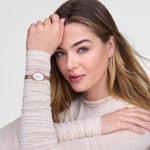 Daniel Wellington Juliette Braided Mesh White Sunray Rose - DW00100883