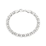Flat Byzantine Bracelet 925 Silver 7.2mm - AR-925-049