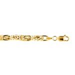 Classic Byzantine Bracelet Semi Solid 750/18 K Yellow Gold 4.2mm - AR-2928-GG